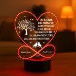 25th Anniversary Gift For Couple LED Light Gift for Husband Wife