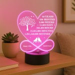 40th Anniversary Gift For Couple LED Light Gift for Husband Wife
