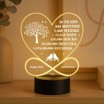 50th Anniversary Gift For Couple LED Light Gift for Husband Wife