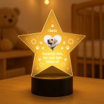 Dog Memorial Sign Personalised Custom Photo Lamp LED Remembrance