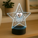 Dog Memorial Sign Personalised Custom Photo Lamp LED Remembrance
