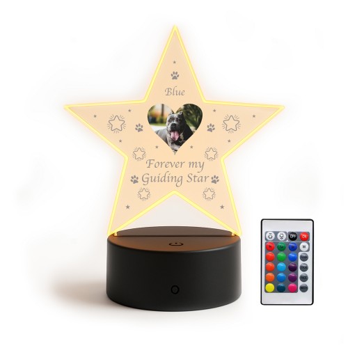 Pet Memorial Sign Personalised Custom Photo Lamp LED Sign