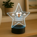 Dog Memorial Plaque With LED Light Pet Photo Sign Personalised