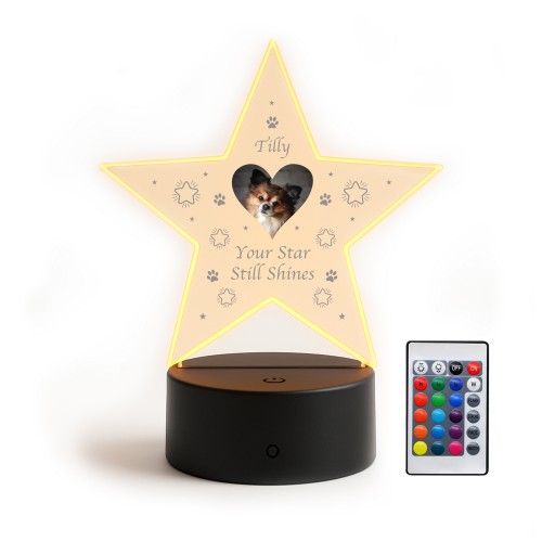 Dog Memorial Sign Personalised Custom Photo LED Special Gift