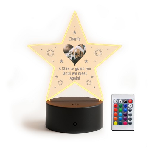 Personalised Dog Memorial Gifts Custom LED Pet Memorial Plaque