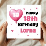 18th Birthday Card For Girls Personalised 18th Birthday Card 
