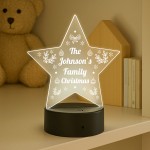 Personalised Family Christmas Decoration Family Name LED Sign