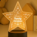 Family Christmas Decoration Personalised Family Name LED Sign
