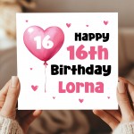 16th Birthday Card For Girls Personalised 16th Birthday Card