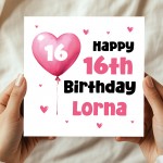 16th Birthday Card For Girls Personalised 16th Birthday Card