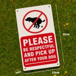 Please Pick Up After Your Dog Sign Outdoor Garden Sign 