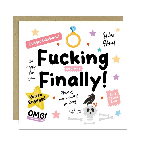 Funny Engagement Card For Couple Boyfriend Girlfriend Joke