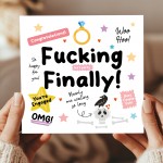 Funny Engagement Card For Couple Boyfriend Girlfriend Joke