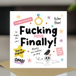 Funny Engagement Card For Couple Boyfriend Girlfriend Joke