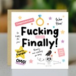 Funny Engagement Card For Couple Boyfriend Girlfriend Joke