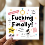 Funny Engagement Card For Couple Boyfriend Girlfriend Joke