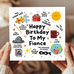 Happy Birthday To My Fiance Card With Kraft Envelope Funny Card Happy Birthday To My Fiance Card With Kraft Envelope Funny Card