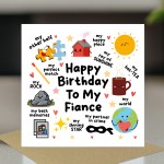 Happy Birthday To My Fiance Card With Kraft Envelope Funny Card Happy Birthday To My Fiance Card With Kraft Envelope Funny Card