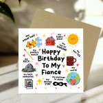 Happy Birthday To My Fiance Card With Kraft Envelope Funny Card Happy Birthday To My Fiance Card With Kraft Envelope Funny Card