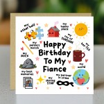 Happy Birthday To My Fiance Card With Kraft Envelope Funny Card Happy Birthday To My Fiance Card With Kraft Envelope Funny Card