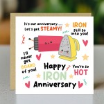 Happy Iron Anniversary Card For Husband Wife 6th Anniversary Car