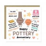 Happy Pottery Anniversary Card For Husband Wife 9th Anniversary Happy Pottery Anniversary Card For Husband Wife 9th Anniversary
