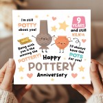 Happy Pottery Anniversary Card For Husband Wife 9th Anniversary Happy Pottery Anniversary Card For Husband Wife 9th Anniversary