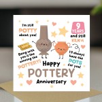 Happy Pottery Anniversary Card For Husband Wife 9th Anniversary Happy Pottery Anniversary Card For Husband Wife 9th Anniversary