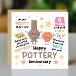 Happy Pottery Anniversary Card For Husband Wife 9th Anniversary Happy Pottery Anniversary Card For Husband Wife 9th Anniversary