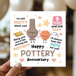 Happy Pottery Anniversary Card For Husband Wife 9th Anniversary Happy Pottery Anniversary Card For Husband Wife 9th Anniversary
