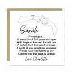 Personalised Friendship Card For Best Friends With Envelope