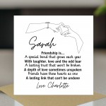 Personalised Friendship Card For Best Friends With Envelope