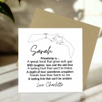 Personalised Friendship Card For Best Friends With Envelope