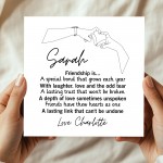 Personalised Friendship Card For Best Friends With Envelope