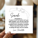 Personalised Friendship Card For Best Friends With Envelope
