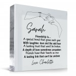 Personalised Friendship Gifts For Best Friends Clear Acrylic