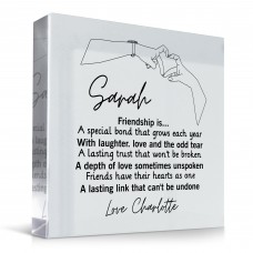 Personalised Friendship Gifts For Best Friends Clear Acrylic