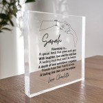 Personalised Friendship Gifts For Best Friends Clear Acrylic