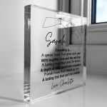 Personalised Friendship Gifts For Best Friends Clear Acrylic