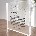 Personalised Friendship Gifts For Best Friends Clear Acrylic