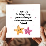 Colleague Card To Say Thank You Card For Great Colleague