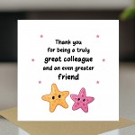 Colleague Card To Say Thank You Card For Great Colleague