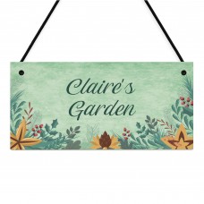 Garden Signs Personalised Floral Garden Decor Garden Plaques