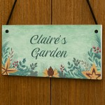 Garden Signs Personalised Floral Garden Decor Garden Plaques
