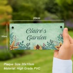 Garden Signs Personalised Floral Garden Decor Garden Plaques