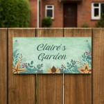 Garden Signs Personalised Floral Garden Decor Garden Plaques