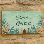 Garden Signs Personalised Floral Garden Decor Garden Plaques