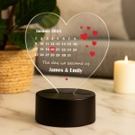 Personalised Wedding Anniversary Gifts for Her Him Custom LED
