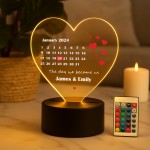 Personalised Wedding Anniversary Gifts for Her Him Custom LED