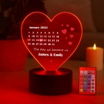 Personalised Wedding Anniversary Gifts for Her Him Custom LED